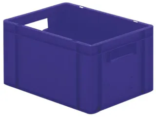 Euronorm-stapelbak 19l 210x400x300mm Wanden/bodem Gesloten Blauw - 1