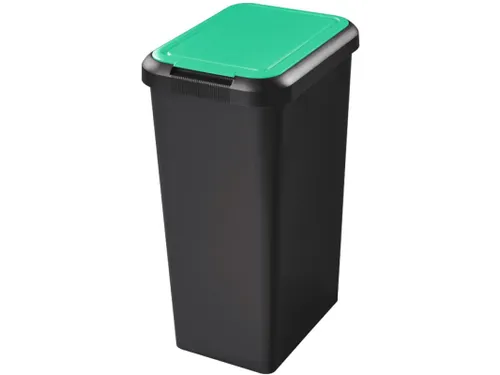 Afvalbak CEP Touch & Lift groen 45 liter de ideale basis voor jouw mil