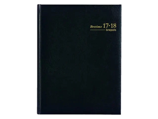 Agenda 2026-2027 Brepols Bretime Lima 16maanden 7dagen/2pagina's zwart