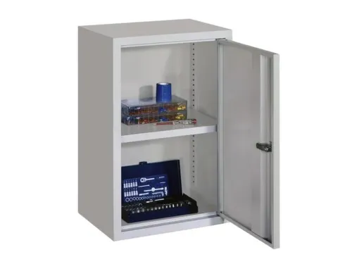 Hangkast 600x400x300mm 1 Verstelbaar Legbord Ral 7035 Front Ral 7035