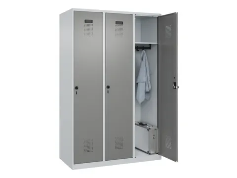 locker,HxBxD 1850x1200x500mm,3vak,vak B 400mm,draaigrendel