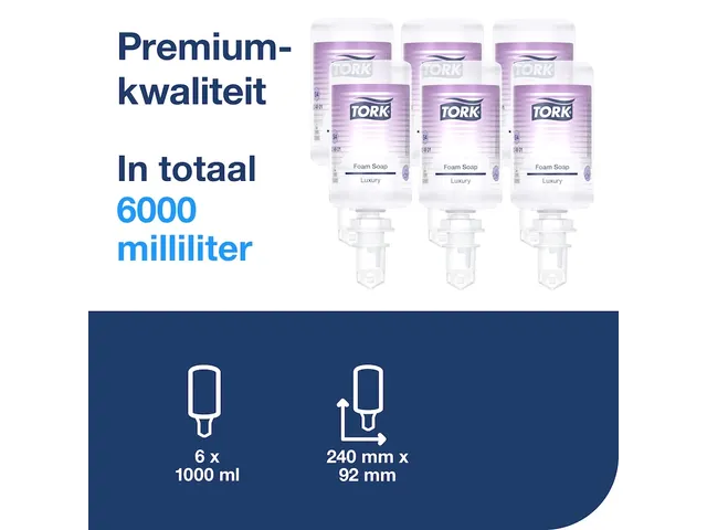 Tork 524901 S4 Luxe Schuimhandzeep Magnolia 1000ml Voordeelbundel