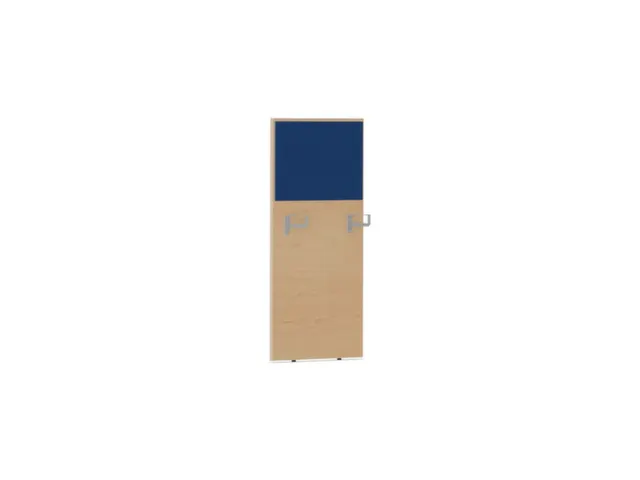 baliepaneel,v. bureau,aanbouw rechts,B 600mm,NE-esdoorn,BN6016-blauw
