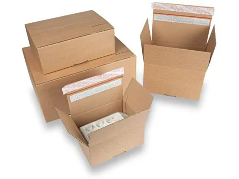 Verzenddoos, boekwikkel met plakstrip, bruin, ft 230 x 160 x 80 mm