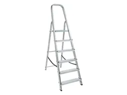 aluminium beugelladder eenzijdig 6treden stand H 1 21m aluminium