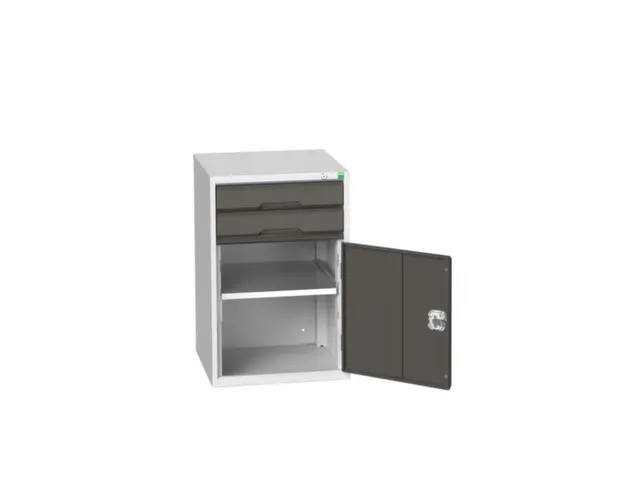 ladekast HxBxD 800x525x550mm 2laden romp RAL7035 front RAL7016