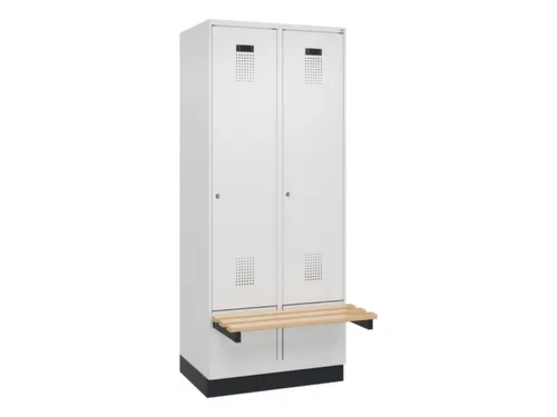 locker met bank,HxBxD 1950x800x815mm,2vak,vak B 400mm,cilinderslot
