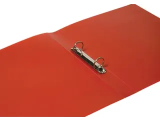 Ringmap A4 2 Ringen 25mm Transparant Rood - 2