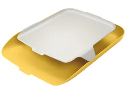 Brievenbak Leitz Cosy met desk organiser geel A4