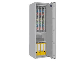 sleutelkluis,HxBxD 1400x400x420mm,448haak,legborden,romp RAL7035 - 1