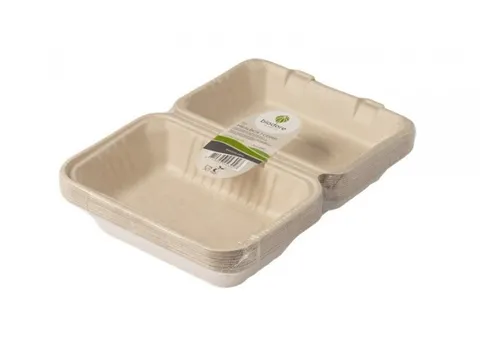Biodore Maaltijdbox 303x231x40/45mm suikerriet 10x20 Stuks