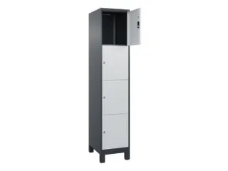 lockerkast,HxBxD 1950x400x500mm,1x4vakken,vak B 400mm,cil.-slot,voeten - 1