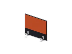 opzetpaneel bureau aanbouw zijkant CC-zwart BN3012-oranje 600mm