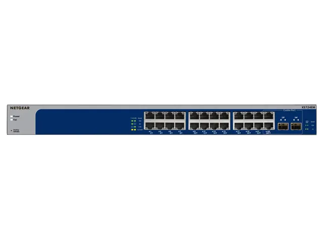 NETGEAR XS724EM, Managed, L2, 10G Ethernet (100/1000/10000), Rack-mont