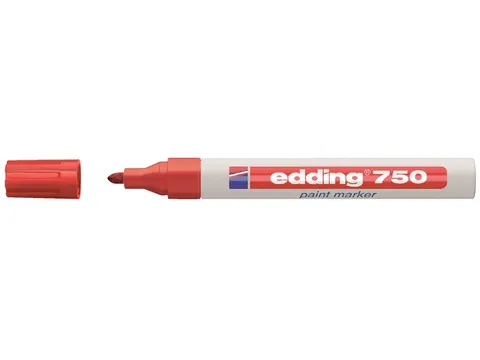 Viltstift edding 750 lakmarker rond rood 2-4mm