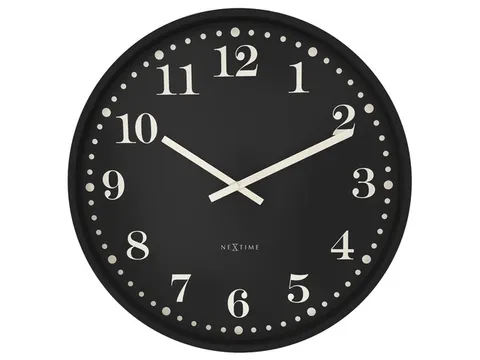 Wandklok NeXtime Dickens Large 50 cm zwart