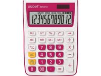 Calculator Rebell-SDC912PK-BX wit-roze desktop