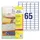 Mini etiket Avery Zweckform 38.1x21.2mm Transparant 1625 stuks