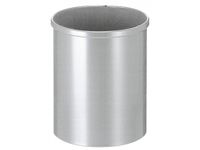 Ronde Papierbak Metaal 15 Liter Zilver