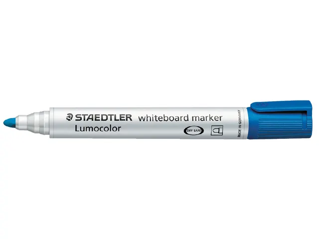 Viltstift Staedtler 351 whiteboard rond blauw 1-2mm