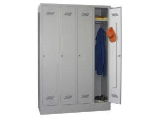 locker,RAL 7035,HxBxD 1850x1200x500mm,4vak,vak B 300mm,cil.-slot - 1