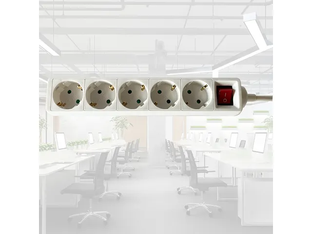 Stekkerdoos BRASQ 5 voudig 1.4 meter wit