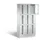 Lockerkast 1800x900x500mm 3x3 vakken Cilinderslot, Sokkel, RAL7035