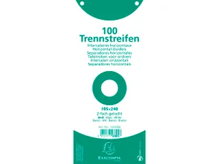Tabstroken horiz180g perfo 105X240 wit - 3