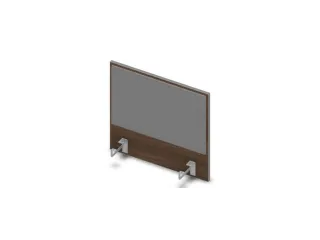 opzetpaneel v. bureau aanbouw zijkant 600mm Bruin Hickory BN8078-grijs - 1