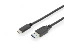 USB Type C-aansluitkabel Type C naar A M/M 1m Gen2 3A 10GB Zwart