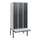 locker met bank,HxBxD 1950x900x815mm,3vak,vak B 300mm,draaigrendel