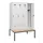 locker met bank,HxBxD 1950x1200x815mm,4vak,vak B 300mm,draaigrendel