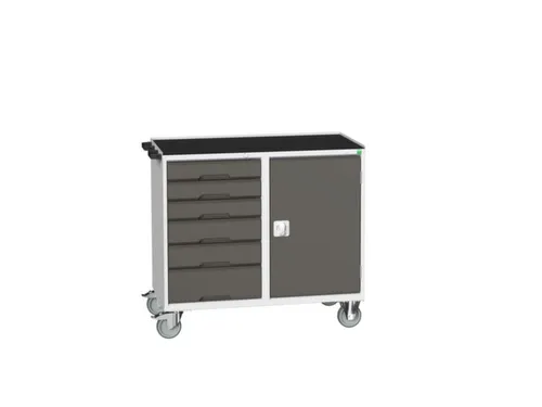 montagetafel 965x1050x550mm staalblad 6 laden kast front RAL7016