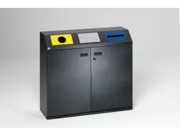 Afvalverzamelstation Zilver 3x80 Liter Ral1023/Zilverkleurig/ral5010