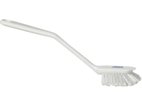 Afwasborstel Vikan 280mm met schraaprand wit Medium vezel