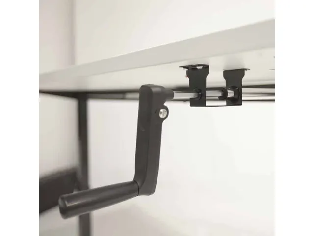 Dextro Slinger Duo zit/sta Bureau 160cm frame Alu blad Wit