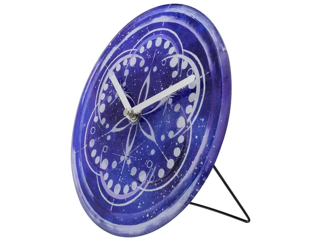 Horloge de Table/Murale 20 cm-Silent-Indigo-Verre Trempé-NeXtime Cosm
