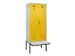 locker met bank,voor scheiding van kleding,HxBxD 2120x800x815mm,2vak