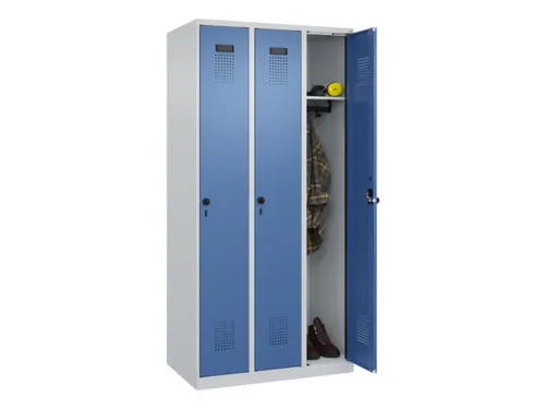 locker,HxBxD 1850x900x500mm,3vak,vak B 300mm,draaigrendel