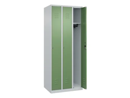 locker,HxBxD 1850x750x500mm,3vak,vak B 250mm,cil.-slot,staand op vloer