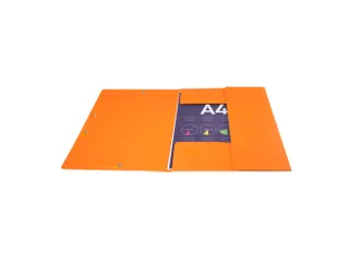 Elastomappen A4 glanskarton 3 kleppen monobloc-Oranje - 6
