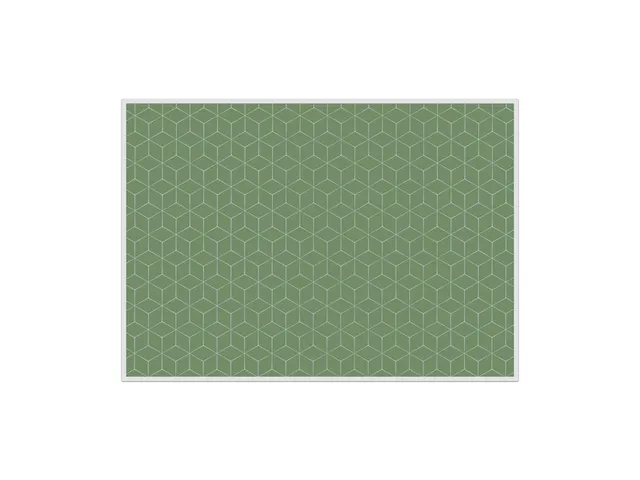 Placemat IEZZY hexagon groen 6 stuks