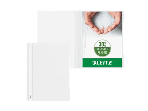 Snelhechter Leitz 4191 standaard A4 wit 30% gerecycled plastic