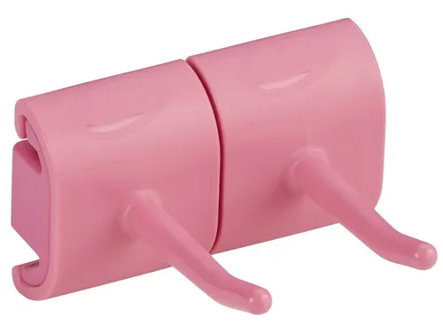 Vikan Hygiene Dubbele Haak voor Hi-Flex Wandhouder Roze