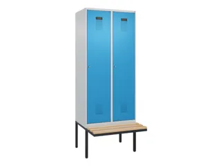 locker met bank,HxBxD 2120x800x815mm,2vak,vak B 400mm,cilinderslot - 2