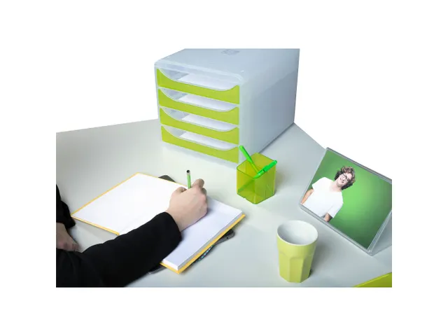 Pot à crayons Pen-Cube Chromaline - Vert anis