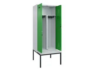 PBM-locker met bank,HxBxD 2120x800x815mm,2vak,vak B 400mm - 1