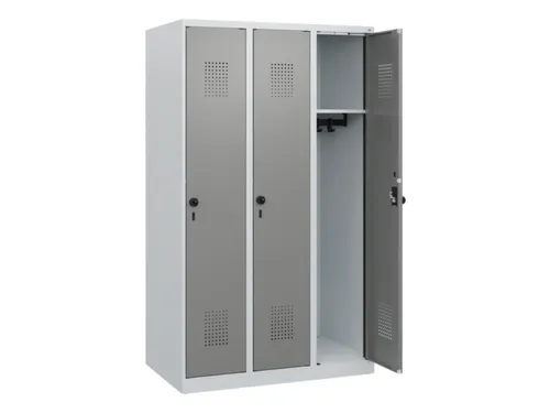 schoollocker,HxBxD 1530x900x500mm,3vak,vak B 300mm,draaigrendel