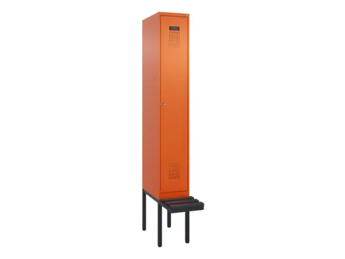 locker met bank,HxBxD 2120x300x815mm,1vak,vak B 300mm,cilinderslot