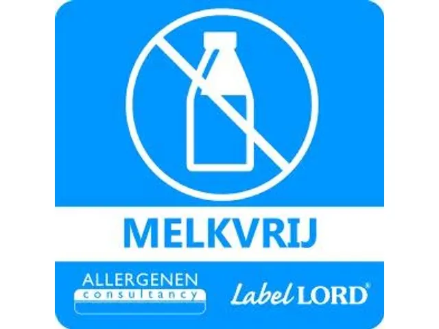 Voedseletiketten 86x33x89mm Aqualabel Melkvrij Dispenser 500 stuks